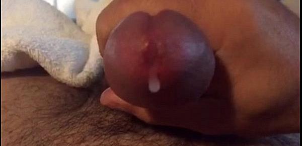  Solo jerk with Double orgasm with tons of jizz and cum